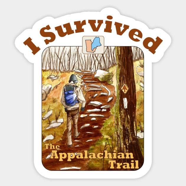 I Survived The Appalachian Trail Hike Sticker by MMcBuck